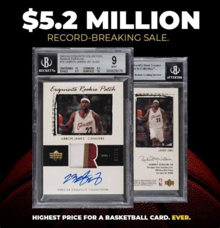 A LeBron James Rookie Card Sold For $5.2 Million, Making It The Most Expensive Basketball Card Ever