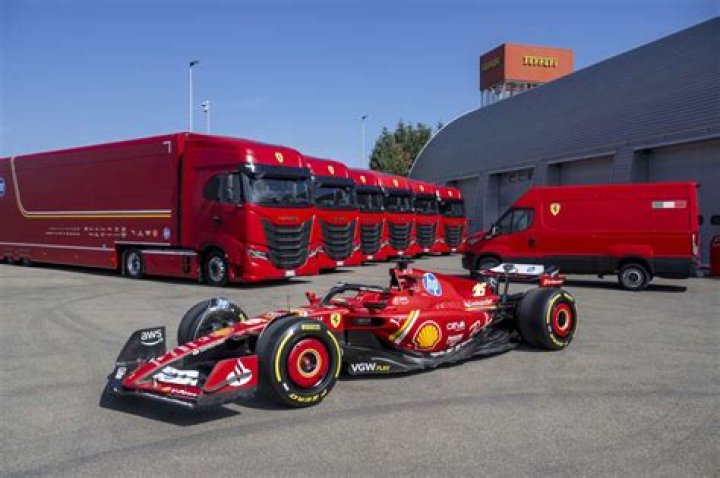 Caption Contest: Ferrari Vs. Truck in Garage