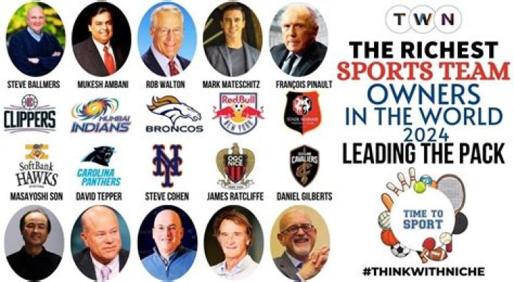 The 20 Richest Pro Sports Team Owners In The World Right Now