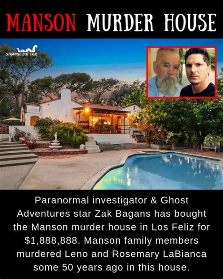 Zak Bagans Of Ghost Adventures Bought The Manson Murder House, Listed At Almost $2 Million